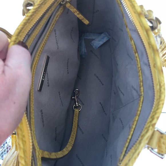 SOLD!!! NWT Brahmin Mini Asher in Saffron - Picture 4 of 7